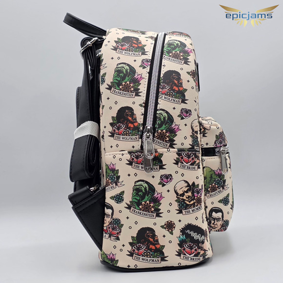 Loungefly Universal Monsters Tattoo Art Mini Backpack New - Picture 4 of 5